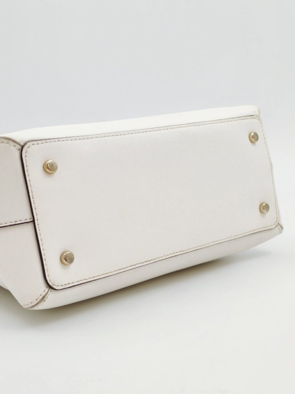 Kate Spade New York Cream Saffiano Leather Satchel Shoulder Bag Crossbody - Picture 8 of 13